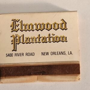 New Orleans Louisiana Vtg Book Collectible Matches ELMWOOD PLANTATION Matchbook - Image 1