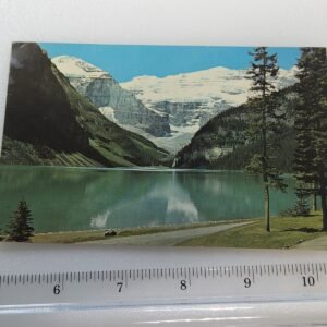 Canadian Rockies Mountain Glacier Lake 8 Cent Canada Stamp Vtg Postcard Posted - Image 1