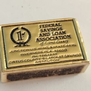 FEDERAL SAVINGS AND LOAN ASSOCIATION Vintage Collectible Wood Matches Matchbox - Image 1