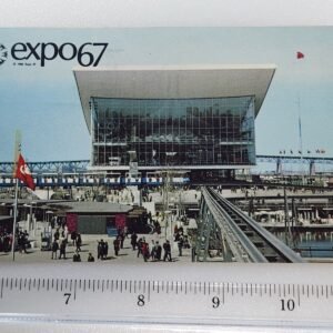 Expo 1967 Montreal Canada Soviet Union Bldg 4 Cent Stamp Vtg Postcard Posted - Image 1