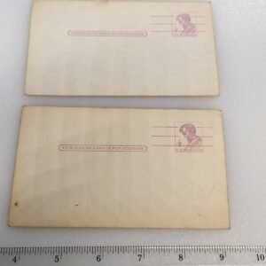 LOT of 2 - 4 Cent Preprinted Lincoln Stamp Vtg Blank Postcard Unposted - Image 1