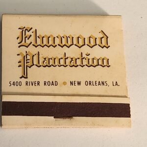 FULL New Orleans Louisiana ELMWOOD PLANTATION Vtg Collectible Match LA Matchbook - Image 1