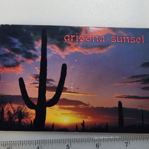 ARIZONA SUNSET DESERT CACTUS 19 Cent Stamp Vtg Postcard Posted 1994 - Image 1
