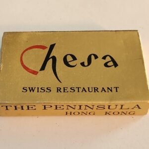 HONG KONG CHESA SWISS RESTAURANT L'APERITIF Collectible Wood Match Matchbox VTG - Image 1
