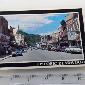 Historic Deadwood SD South Dakota Old Car 19 Cent Stamp Vtg Postcard Posted 1992 - Image 1