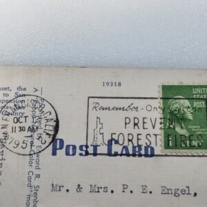 1951 Golden Gate Bridge 1 Cent Washington Right Face Stamp Vtg Postcard Posted - Image 1