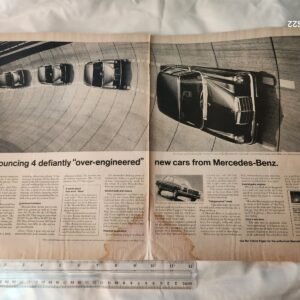 MERCEDES BENZ 250 230 220 TWO PAGE AD 20.5" x 13.75" Vintage Original AUTO Print - Image 1