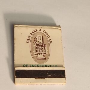 FIRST BANK & TRUST JACKSONVILLE FL Vintage Book Collectible Matches Matchbook - Image 1