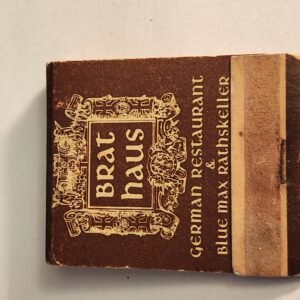 FULL Brat House Atlanta GA German Food Vtg Book Collectible Matches Matchbook - Image 1