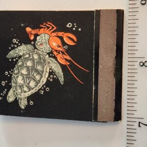 1969 Joe Adeebs Green Turtle Restaurant Crab Vtg Collectible Matches Matchbook - Image 1