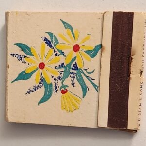 Bean & Sons North Carolina Floral Yellow Red Vtg Collectible Matches Matchbook - Image 1