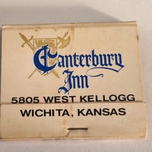 CANTERBURY INN Wichita Kansas Vtg Book Collectible Matches KNIGHT CAP Matchbook - Image 1