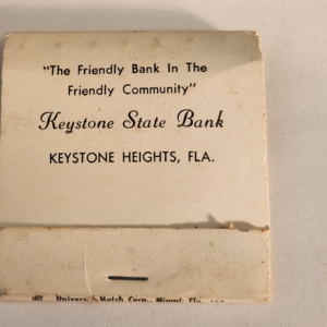 Keystone State Bank Florida Vtg Advertising Book Collectible Matches Matchbook - Image 1