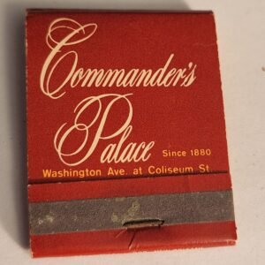 New Orleans LA Garden Vtg Book Collectible COMMANDER'S PALACE Matches Matchbook - Image 1