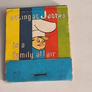 JERRY'S RESTAURANT A Family Affair Vtg Collectible Matches Matchbook - Image 1