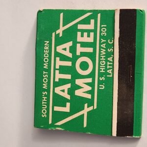LATTA SC MOTEL South's Most Modern AAA Vtg Book Collectible Matches Matchbook - Image 1