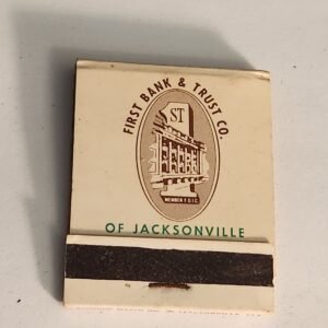 First Bank & Trust Co Jacksonville Florida Vtg Collectible Matches Matchbook - Image 1