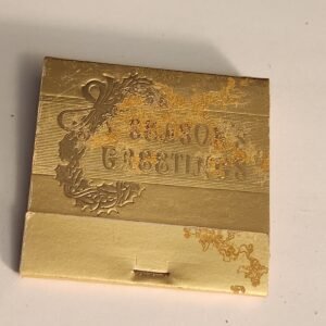 SEASONS GREETINGS GOLD First Federal Bank Vtg Book Collectible Matches Matchbook - Image 1