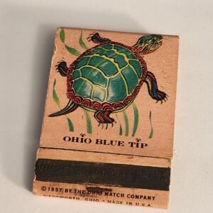 1957 TURTLE OHIO BLUE TIP Vtg Book Collectible Matches Matchbook - Image 1
