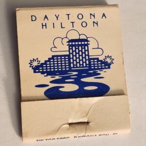 DAYTONA HILTON Roof Restaurant Vtg Book Collectible Matches Matchbook - Image 1