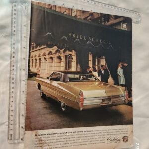 CADILLAC Sadan DeVille 13.75" x 10.25" Vintage Original Print Auto Advertising - Image 1