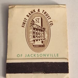 First Bank & Trust Jacksonville Florida Vtg Book Collectible Matches Matchbook - Image 1
