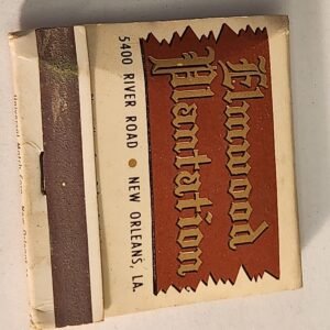 ELMWOOD PLANTATION New Orleans Louisiana Vtg Book Collectible Graphic Matchbook - Image 1