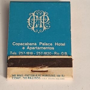 COPACABANA PALACE HOTEL RIO BRAZIL Vtg Book Collectible Matches Matchbook - Image 1