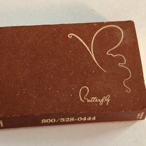 DOUBLETREE HOTEL BUTTERFLY Vintage Collectible Wood Matches Matchbox - Image 1