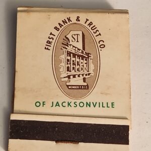 JACKSONVILLE First Bank Trust Co Vtg Book Collectible Matches Matchbook Forsyth - Image 1