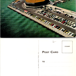 Miami Marina Bayfront Park Aerial View Postcard 71-4 M Bp VTG View Card Florida - Image 1