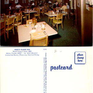 Berry-Hilton Cafe De La Paix Roney Plaza Miami Beach Postcard M-109 5A-H908 - Image 1