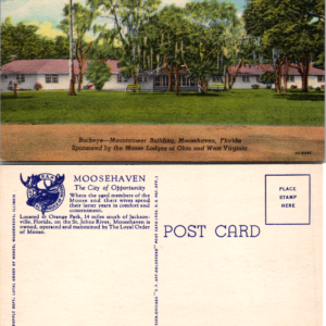 Moosehaven Florida Mountaineer Building Vintage Postcard Unposted - Image 1