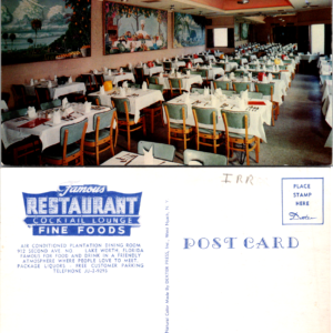 Howard Hamilton Restaurant At The Blue Marlin Lake Worth Florida Postcard - Image 1