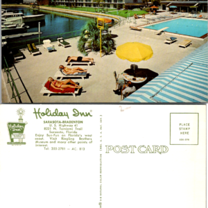 Holiday Inn Sarasota-Bradenton Florida Curteichcolor 1EK-378 Vintage postcard - Image 1