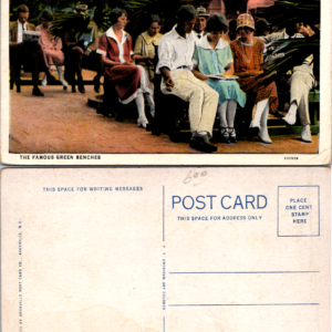 Asheville Post Card Co. S-73 Famous Green Benches St Petersburg Florida - Image 1
