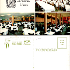 M&M Cafeterias Florida Dining Room Curteichcolor K.C.81 Vintage Postcard - Image 1