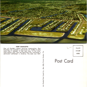 Port Charlotte Florida Aerial View Vintage Postcard Punta Gorda #4867 - Image 1