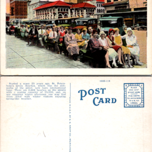 E. C. Kropp Co. Oh, You Green Benchers St. Petersburg Florida Postcard - Image 1