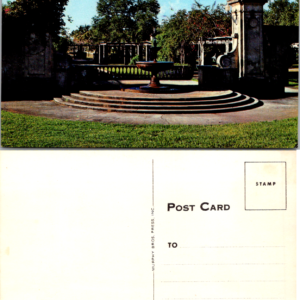 Coral Gables Florida Postcard Fountain Murphy Bros. Press #72-22 Vintage - Image 1