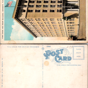 First Bank and Trust Building Sarasota FL Tichnor 125523 Vintage Postcard - Image 1