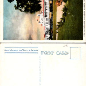 Mira Mar Hotel and Apartments Sarasota FL Curt Teich 112092 Vintage Postcard - Image 1