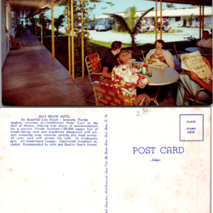 Gulf Beach Hotel Lido Beach Sarasota Florida Postcard 62430 Vintage - Image 1