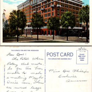 Hillsboro Hotel Tampa Florida Postcard C. T. American Art 71292 - Image 1