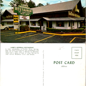 Lund's Hofbrau Restaurant Silver Springs Florida 63338 Vintage Postcard - Image 1