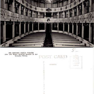 18th Century Asolo Theater Sarasota Florida L. L. Cook Co. Vintage Postcard - Image 1