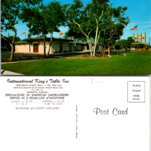 International King's Table Sarasota Florida Postcard Geiger 36161 Vintage - Image 1