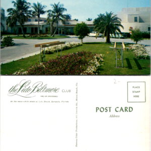 Lido Biltmore Club Sarasota Florida Hannau 28826 Chrome Vintage Postcard - Image 1