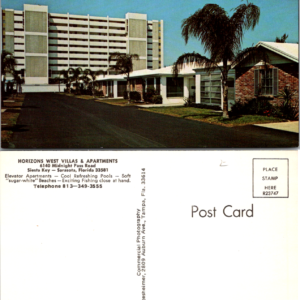 Horizons West Villas & Apartments Sarasota Florida Postcard Vintage - Image 1