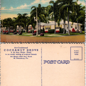 Cocoanut Grove St Petersburg Florida Linen Postcard Curteich 6B-H1493 - Image 1